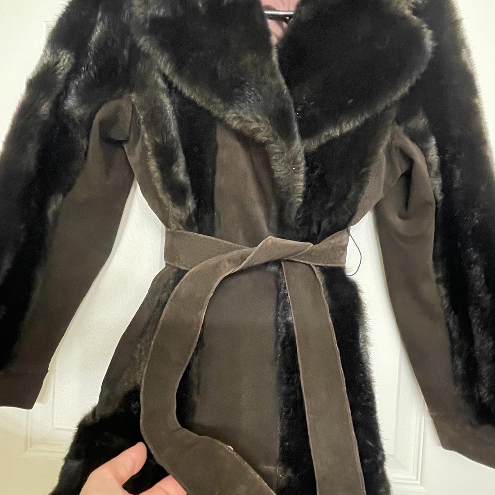 Tissavel of France Dark Brown Teddy Jacket - Picture 5 of 14